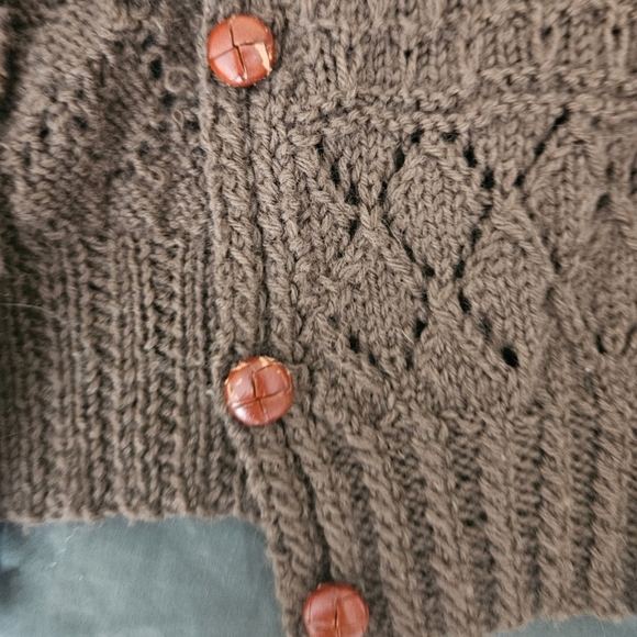 olive vintage wool cardigan - Picture 9 of 9